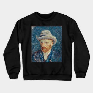 Vincent van Gogh's Self-Portrait with Grey Felt Hat Crewneck Sweatshirt